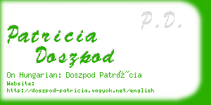 patricia doszpod business card